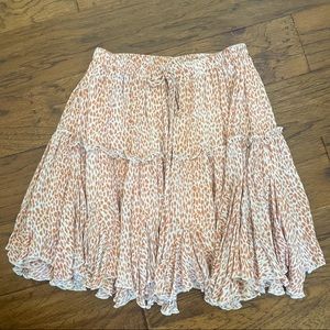 By Together Orange and White Animal Print Skirt